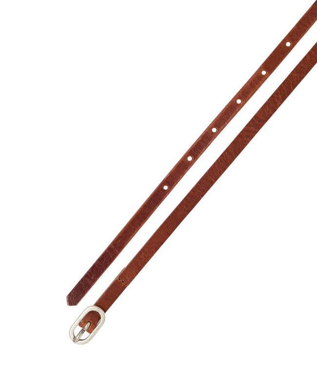 LANIUS smalle riem van plantaardig gelooid leer EARTH