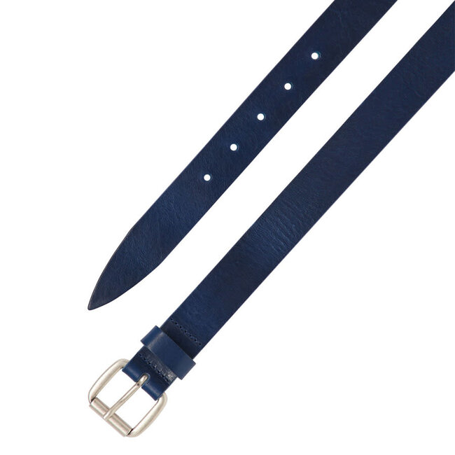 LANIUS Riem van plantaardig gelooid leer BLUE