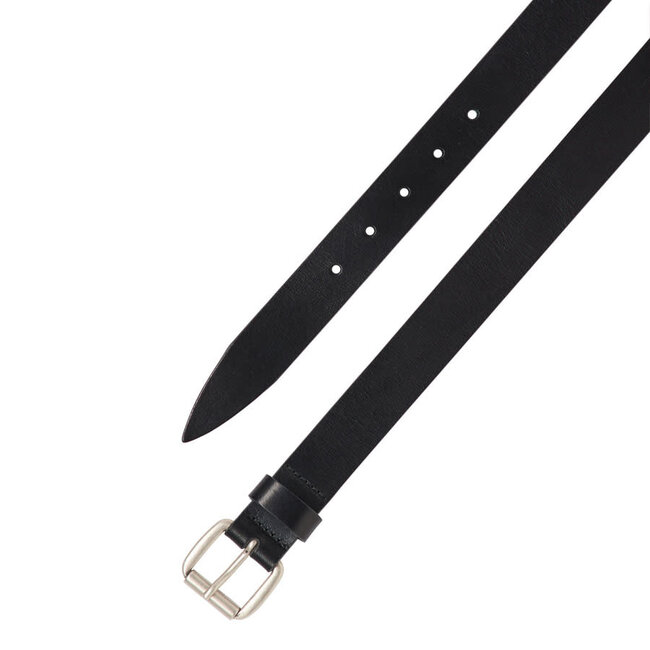 LANIUS Riem van plantaardig gelooid leer BLACK