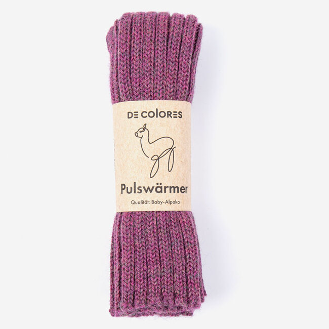 DE COLORES Polswarmers baby alpaca RIB ROZE 55