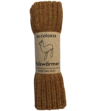 De Colores DE COLORES Polswarmers baby alpaca RIB MOSTERD 22