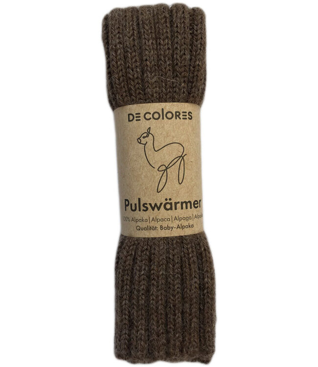 DE COLORES Polswarmers baby alpaca RIB MOKKA 28