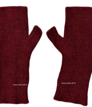 De Colores DE COLORES vingerloze handschoen baby alpaca ROOD 47