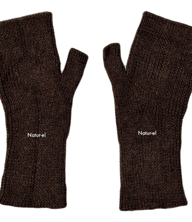 DE COLORES vingerloze handschoen baby alpaca MOKKA 28