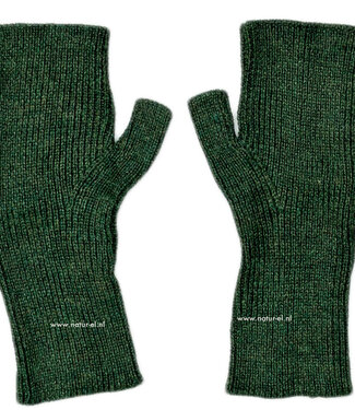 De Colores DE COLORES vingerloze handschoen baby alpaca BOSGROEN 66