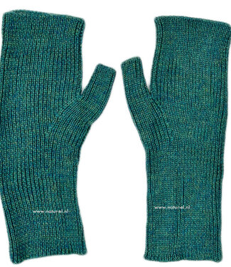 De Colores DE COLORES vingerloze handschoen baby alpaca GROEN MELANGE 70