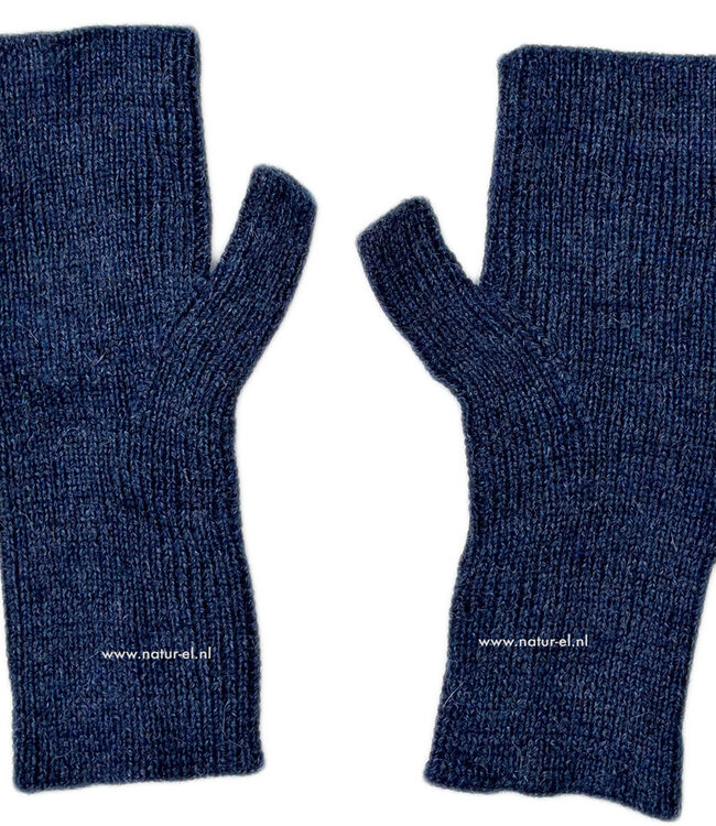 DE COLORES vingerloze handschoen baby alpaca JEANS 86