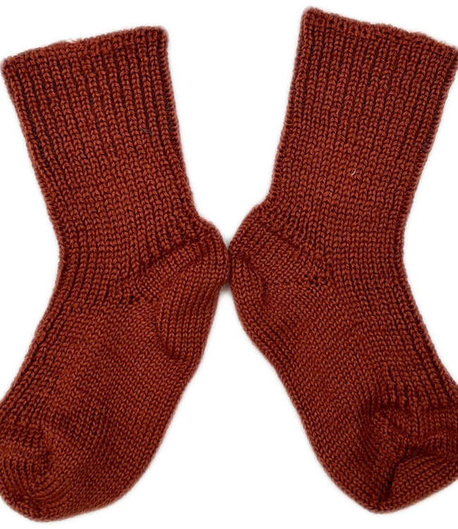 HIRSCH NATUR wollen sokken BABY effen ROEST 781 56