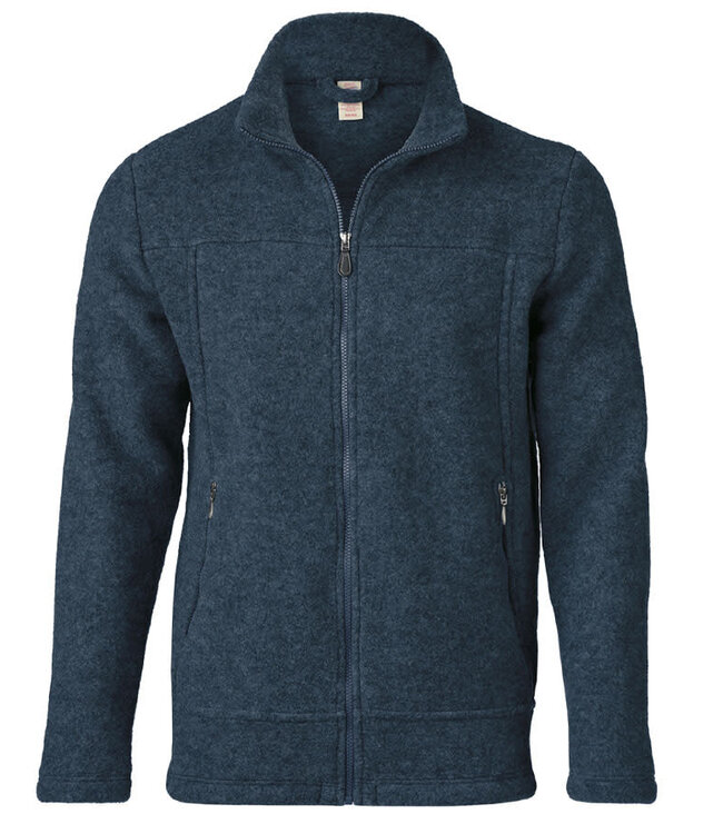 Engel Natur Wollen jas vest heren wolfleece ATLANTIC MELANGE