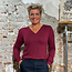 LANA shirt met v-hals KLAUDIA PURPUR van tencel
