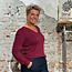 LANA shirt met v-hals KLAUDIA PURPUR van tencel