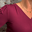 LANA shirt met v-hals KLAUDIA PURPUR van tencel
