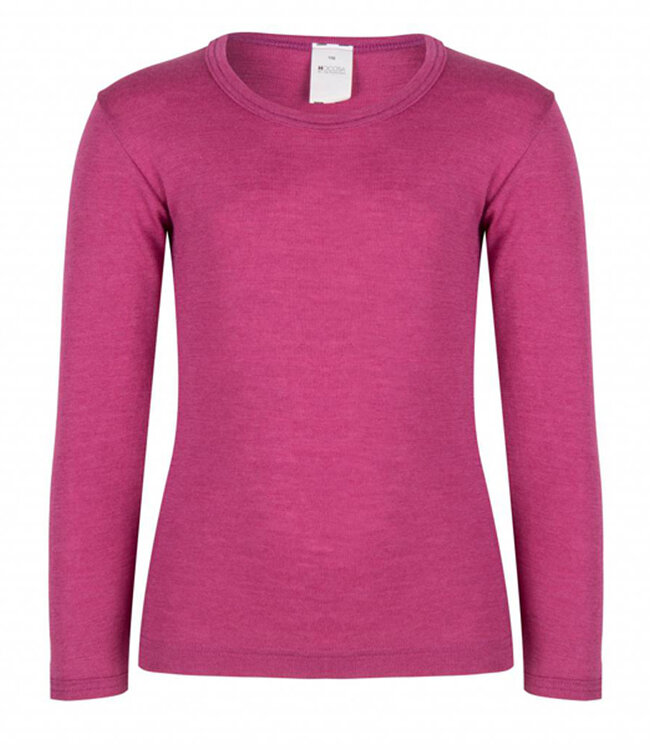 HOCOSA longsleeve biologische wol zijde kind FUCHSIA