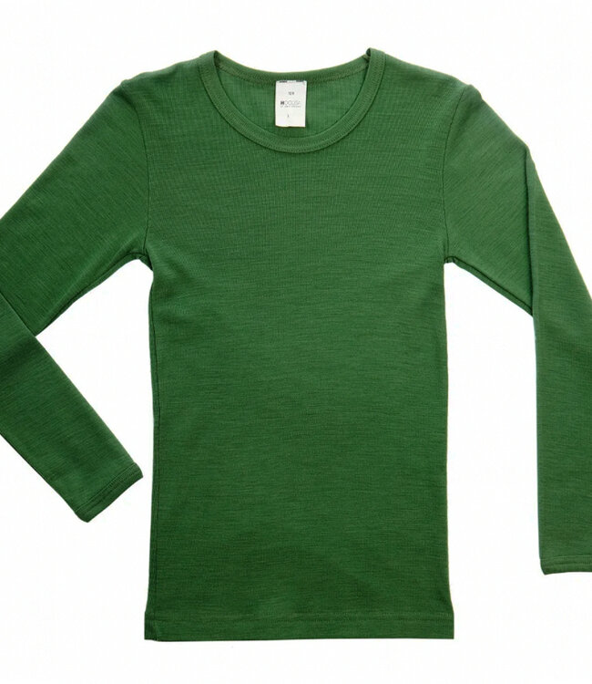 HOCOSA longsleeve biologische wol zijde kind GROEN