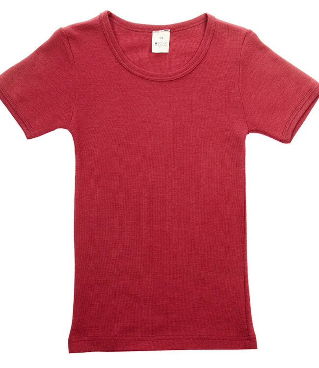 HOCOSA shirt korte mouw wol zijde kind ROBIJN