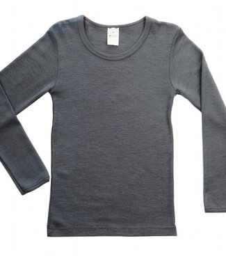 Hocosa HOCOSA longsleeve biologische wol zijde kind ANTRACIET