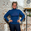 HOCOSA Wol zijde coltrui dames BLAUW