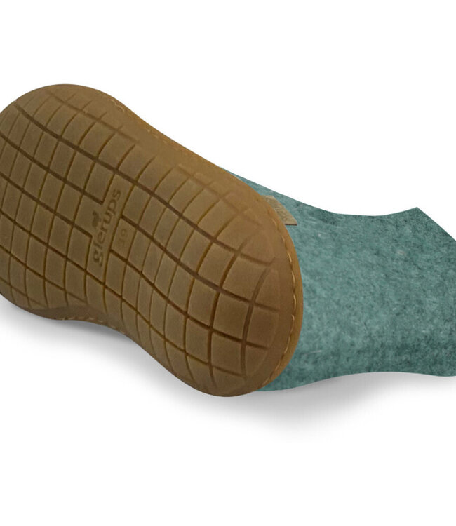 GLERUPS wollen pantoffels LAARS NORTHE SEA RUBBER HONEY