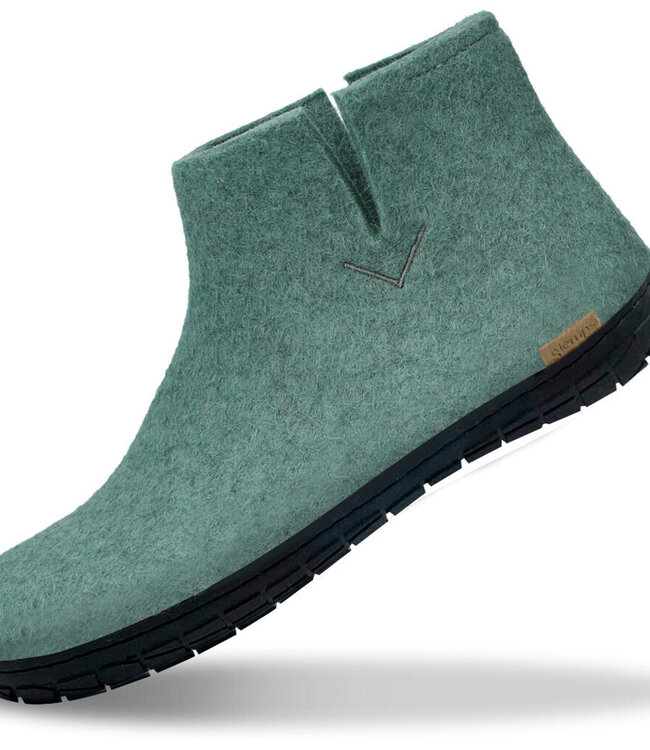 GLERUPS wollen pantoffels LAARS NORTH SEA RUBBER BLACK