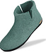 GLERUPS wollen pantoffels LAARS NORTH SEA RUBBER BLACK