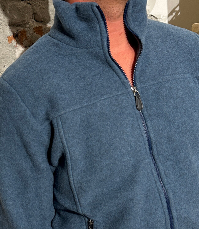 Engel Natur Wollen jas vest heren wolfleece ATLANTIC MELANGE