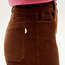 THINKING MU wijde corduroy broek THERESA CHOCOLATE