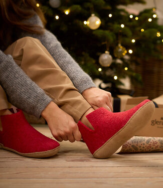 Glerups GLERUPS wollen sloffen pantoffels LAARS ROOD