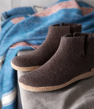 Glerups GLERUPS wollen sloffen pantoffels LAARS BRUIN