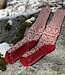 HIRSCH NATUR wollen Noorse KNIEKOUSEN rood wit 430 36