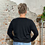 ENGEL raglan mouw dames SWEATER van wol en zijde ZWART