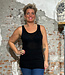 De Colores DE COLORES nierwarmer RIB van 100% alpaka ZWART 15