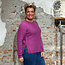 Wollen trui met ronde hals van Mohair zijde en wol CELIA PURPLE