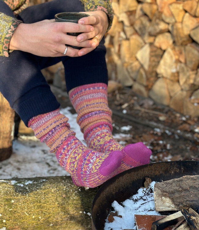 HIRSCH NATUR wollen Noorse KNIEKOUSEN FANCY 430 99