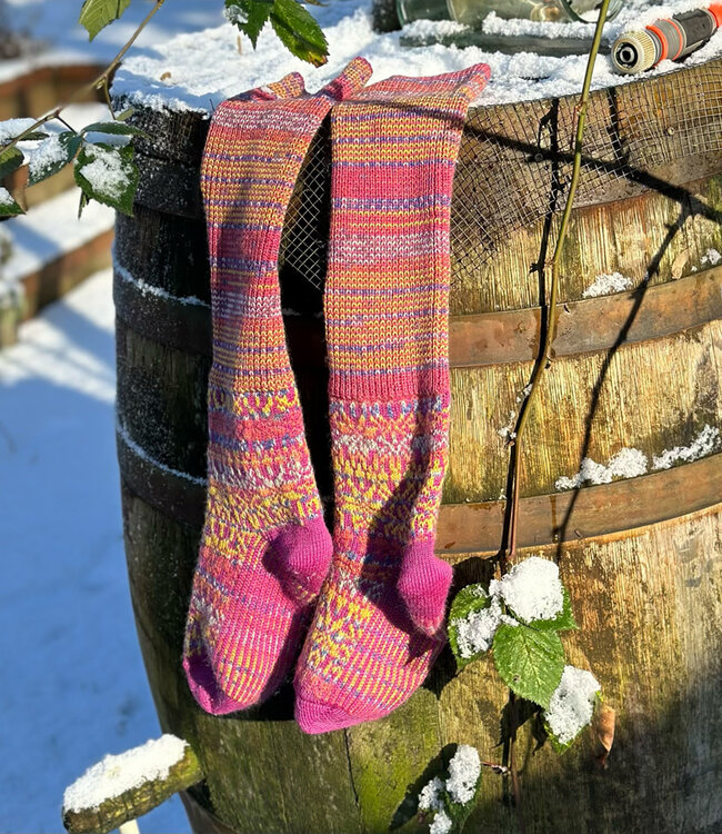 HIRSCH NATUR wollen Noorse KNIEKOUSEN FANCY 430 99