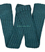 HIRSCH NATUR lange wollen beenwarmers PETROL 033 21- 50 cm