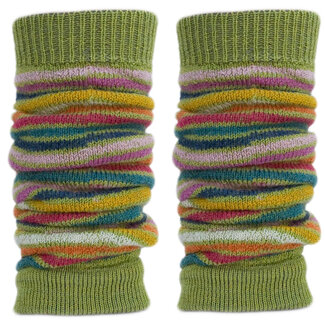 Hirsch Natur Hirsch Natur lange wollen beenwarmers REGENBOOG groen 115E  54