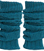 HIRSCH NATUR lange wollen beenwarmers PETROL 033 21- 50 cm
