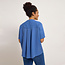 LANIUS effen blouse NORE BLUE van tencel en linnen