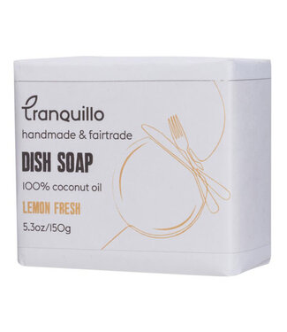 Tranquillo VEGAN afwasmiddel zeep blok 150 gr. LEMON zero waste TRANQUILLO
