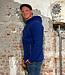 ENGEL Wollen jas vest heren met CAPUCHON wolfleece KOBALT
