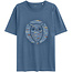 KNOWLEDGE COTTON APPAREL shirt stitch OWL BLUE