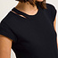 LANIUS maxi jurk LIZ BLACK met cut out biologisch katoen