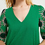 LANIUS v-hals blouse SUNFLOWER van biologisch katoen