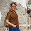 KNOWLEDGE COTTON APPAREL Linnen polo BO TIRAMISU