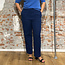 THINKING MU THINKING MU high waist broek MARIAM NAVY seersucker