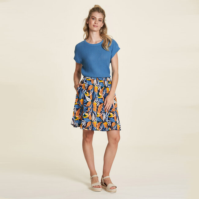 TRANQUILLO rok met print en volant JUNO PARADISE