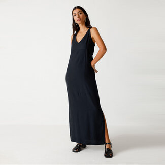 SKFK SKFK maxi empire jurk LETI BLACK ecovero