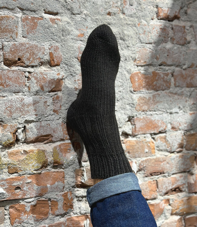 Hirsch Natur wollen sokken effen DIK BRUIN 191 45