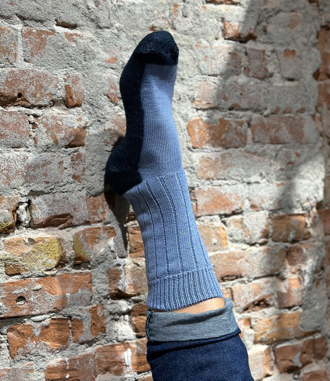 HIRSCH NATUR wollen wandel sokken trekkies LICHTBLAUW 050