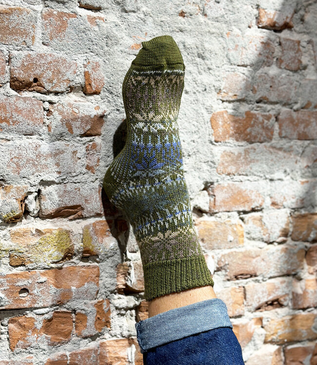 HIRSCH Noorse pure wollen sokken 030 132 FAIRY WOODS